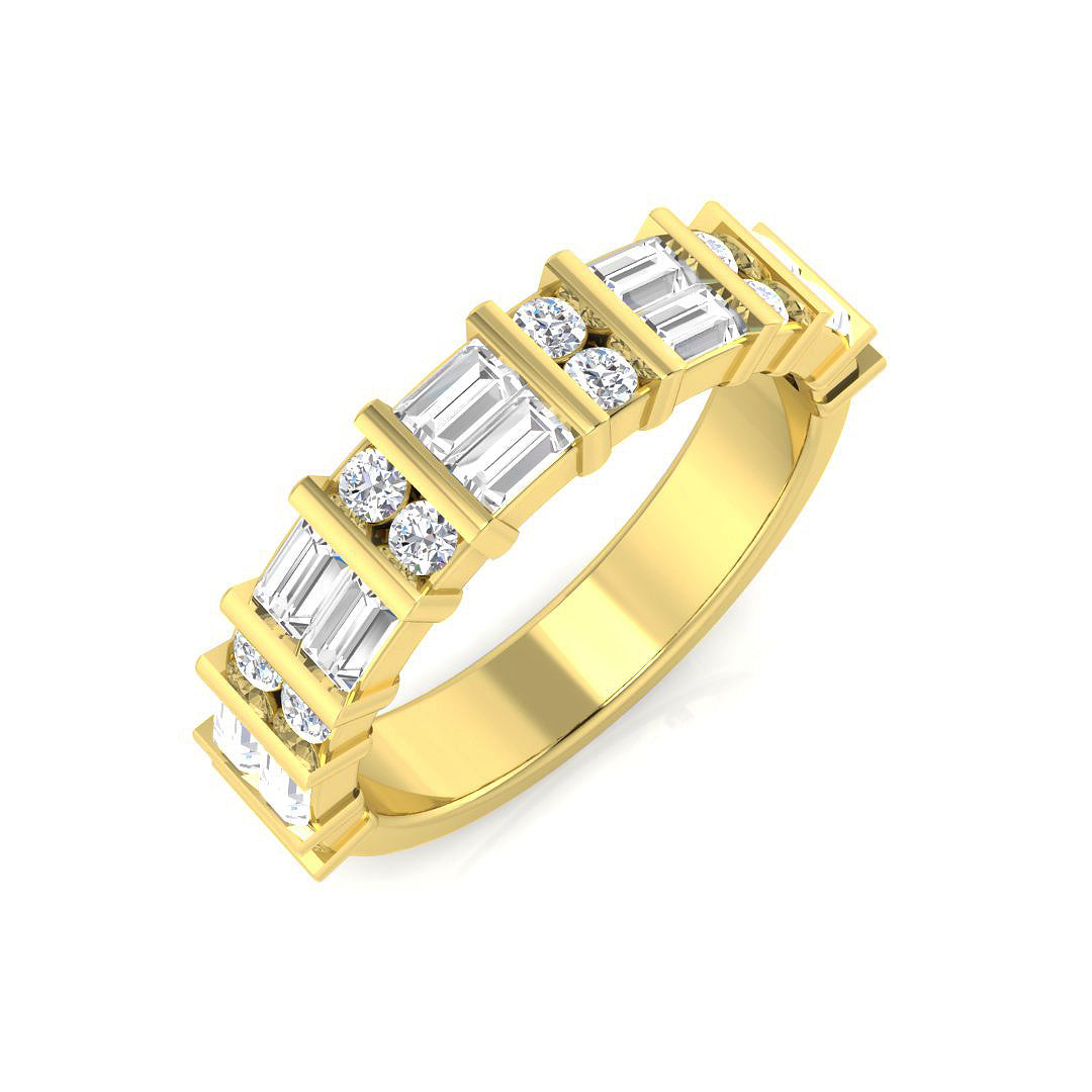 Half Eternity Diamond Ring 0.89ct – SR2164 – 18k Yellow Gold