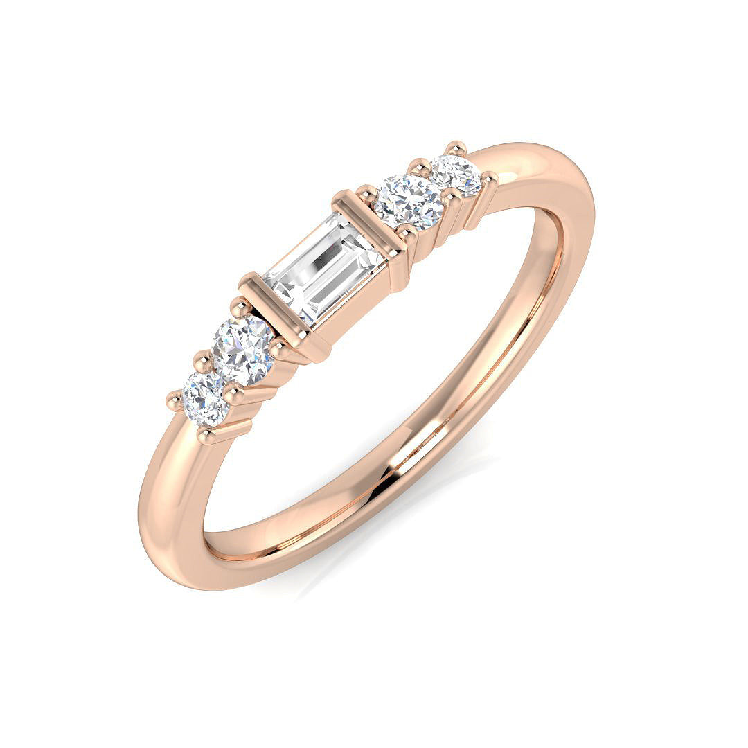 Five Stone Diamond Ring 0.25ct – SR2169 – 18k Rose Gold