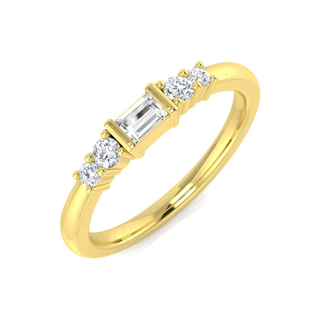 Five Stone Diamond Ring 0.25ct – SR2169 – 18k Yellow Gold
