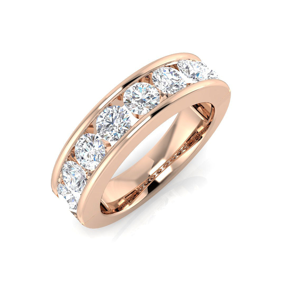 Half Eternity Diamond Ring 0.14ct–1.53ct – SR2193 – 18k Rose Gold