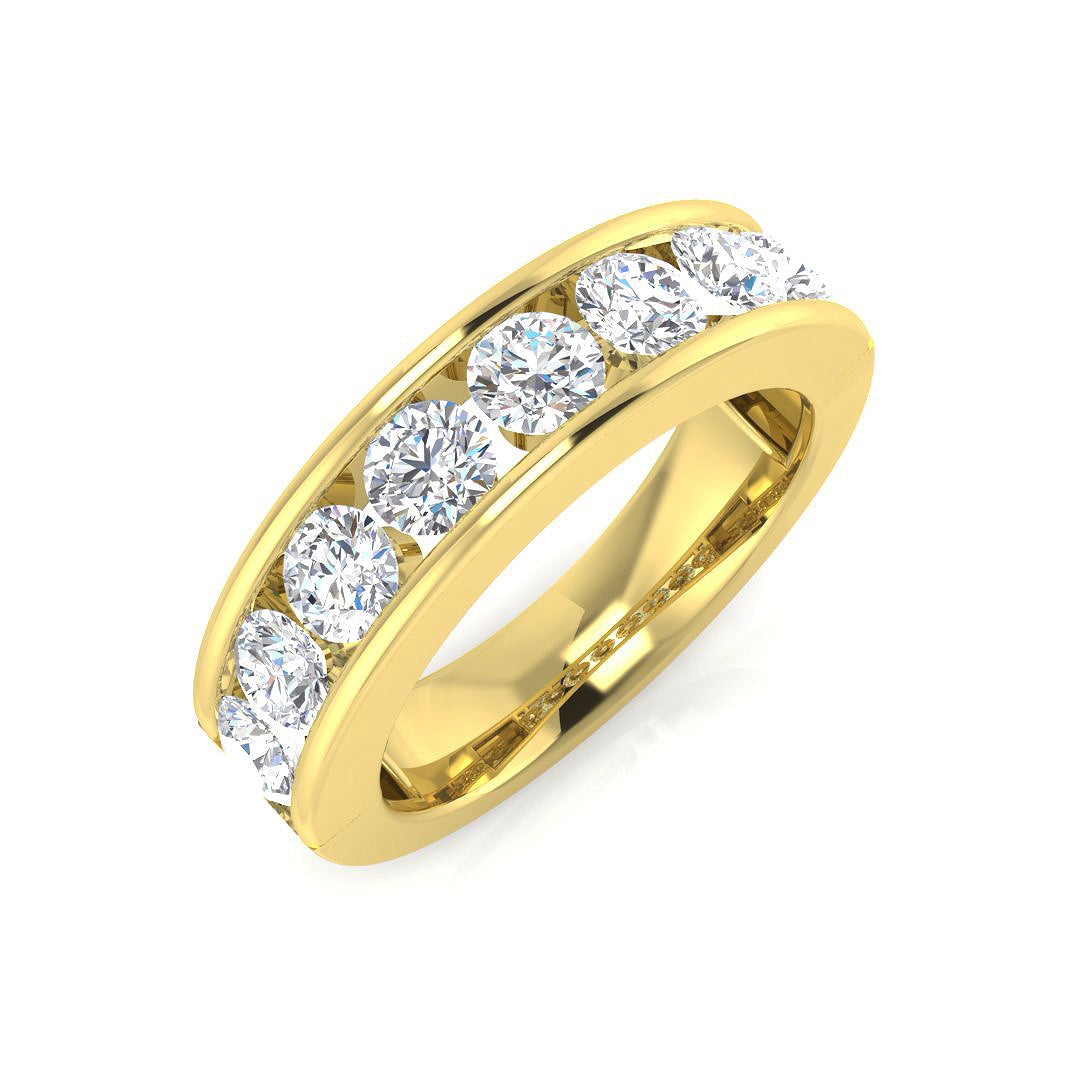 Half Eternity Diamond Ring 0.14ct–1.53ct – SR2193 – 18k Yellow Gold