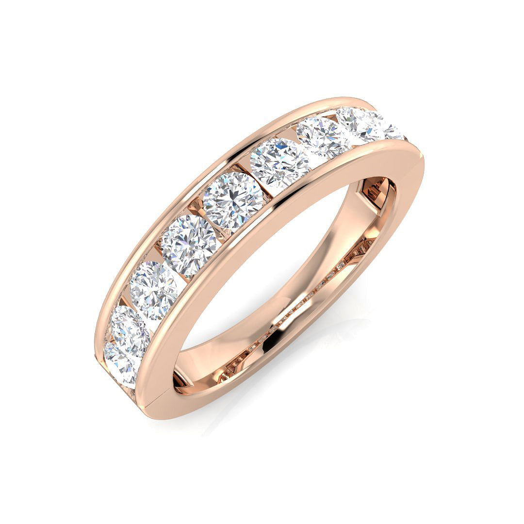 Half Eternity Diamond Ring 0.14ct–1.53ct – SR2193 – 18k Rose Gold