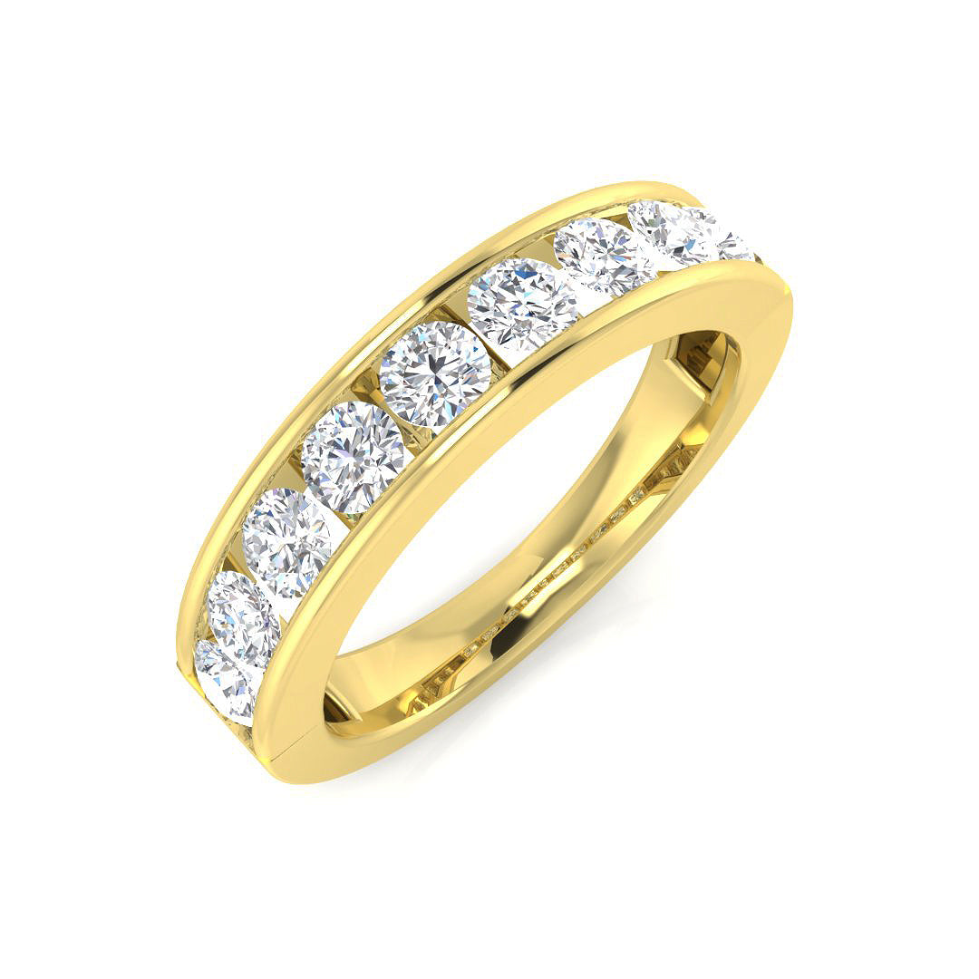 Half Eternity Diamond Ring 0.14ct–1.53ct – SR2193 – 18k Yellow Gold