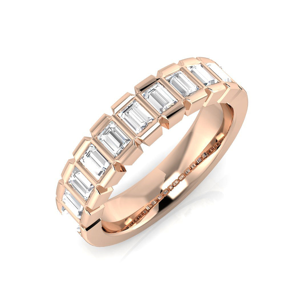 Half Eternity Diamond Ring 0.5ct–1.03ct – SR1936 – 18k Rose Gold