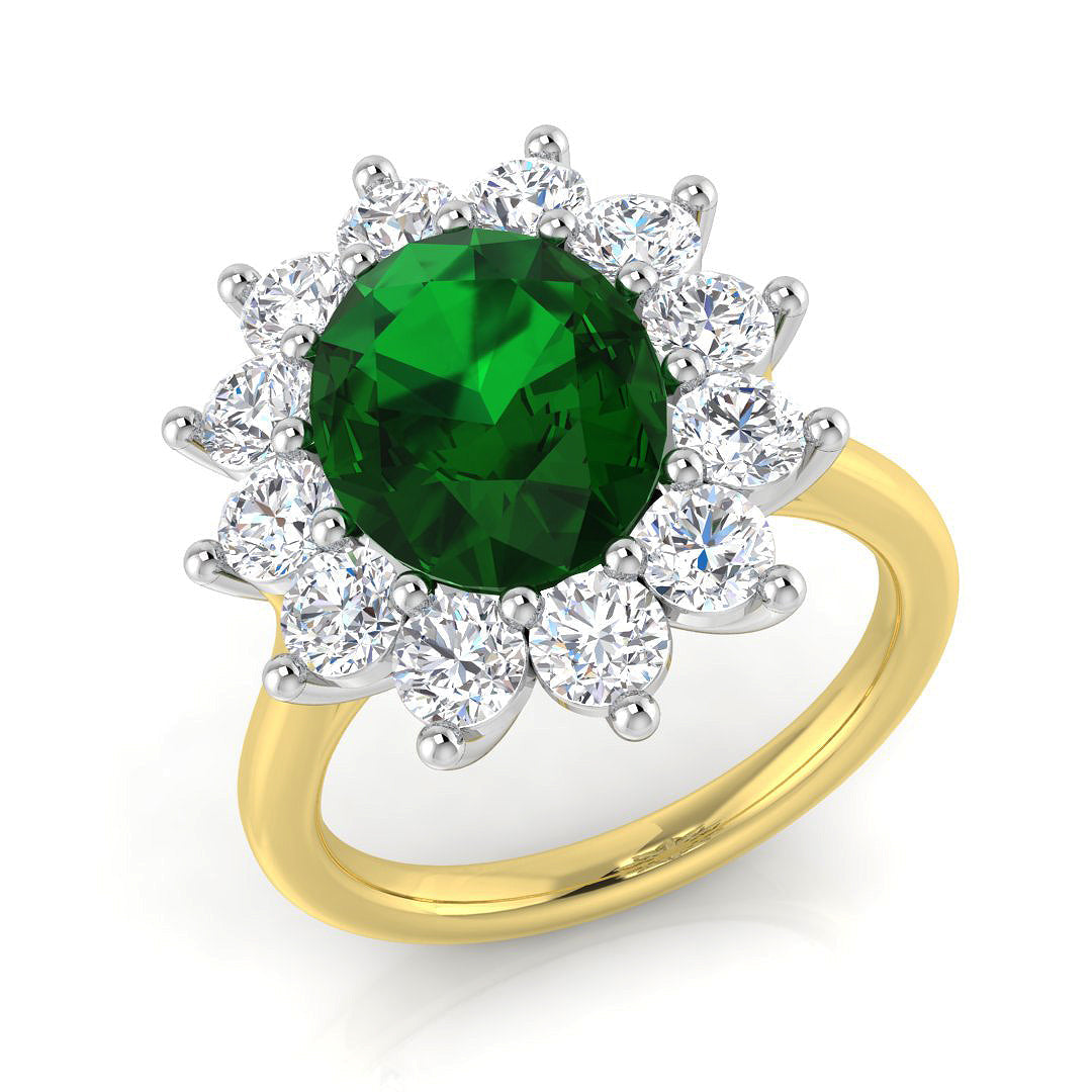Cluster Diamond Ring 1.05ct–4.26ct – SL8276~EM – 18k Yellow Gold