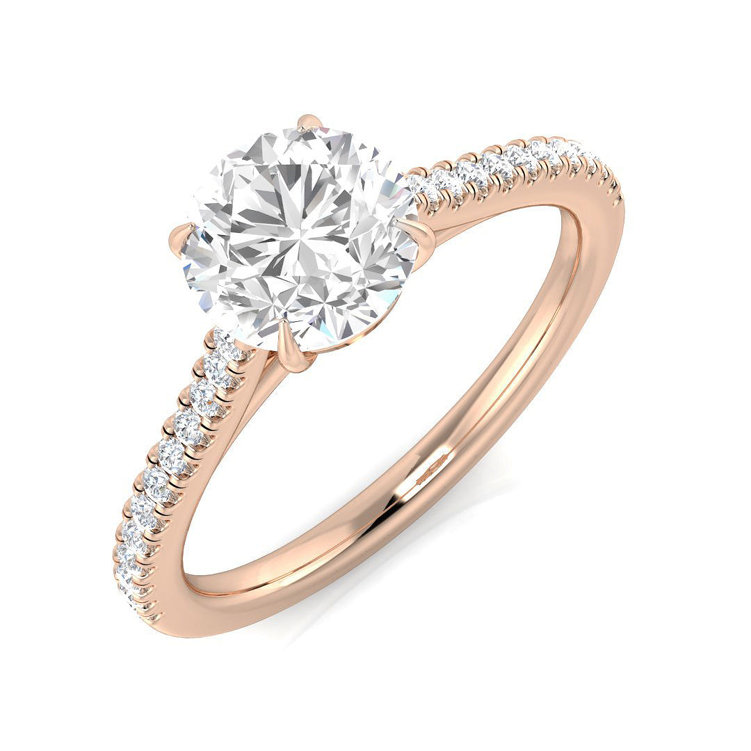 Engagement Diamond Ring 1.12ct–1.32ct – SR2427 – 18k Rose Gold