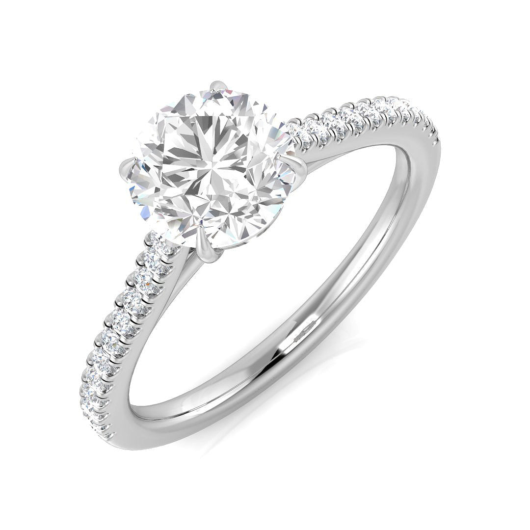 Engagement Diamond Ring 1.12ct–1.32ct – SR2427 – 18k White Gold