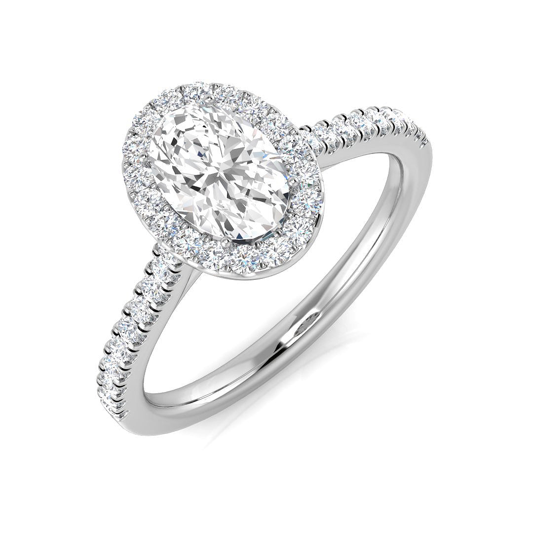 Halo Diamond Ring 0.63ct–5.92ct – SR54 – Platinum