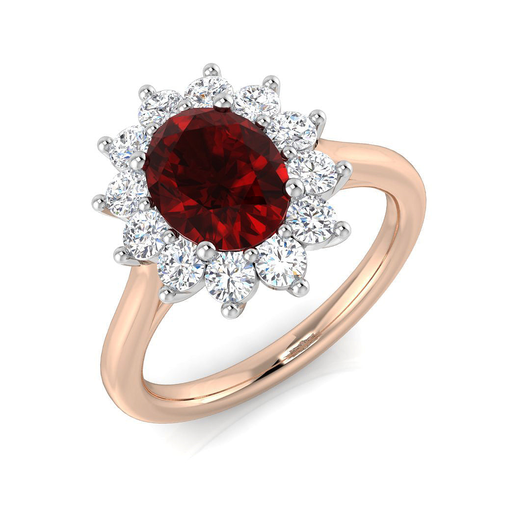 Cluster Diamond Ring 2.23ct–3.85ct – SL8791~RY – 18k Rose Gold