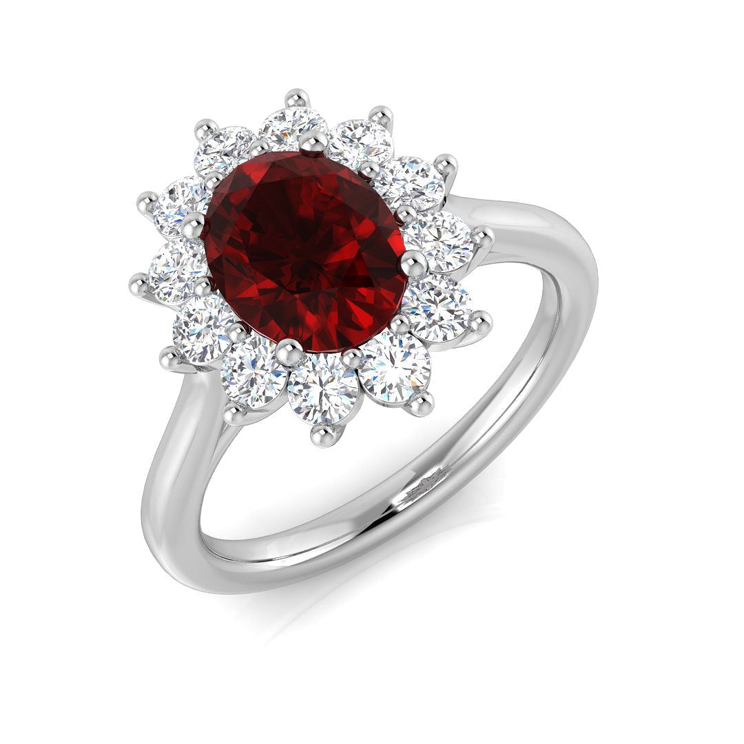 Cluster Diamond Ring 2.23ct–3.85ct – SL8791~RY – 18k White Gold