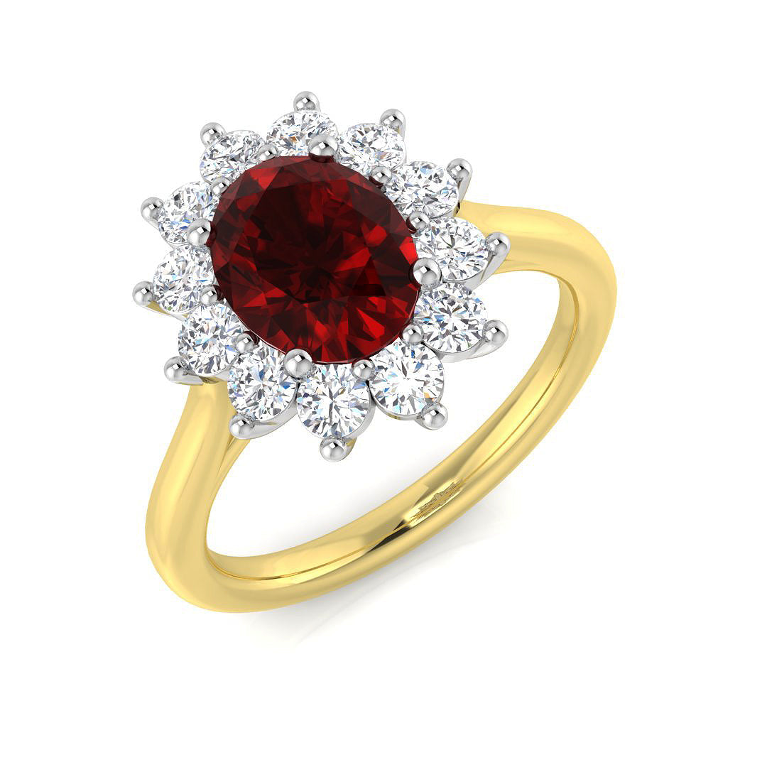 Cluster Diamond Ring 2.23ct–3.85ct – SL8791~RY – 18k Yellow Gold