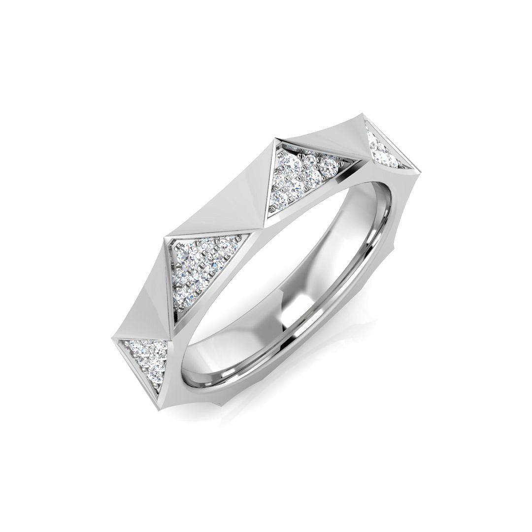 Fancy Diamond Ring 0.16ct – SR2539 – 18k White Gold