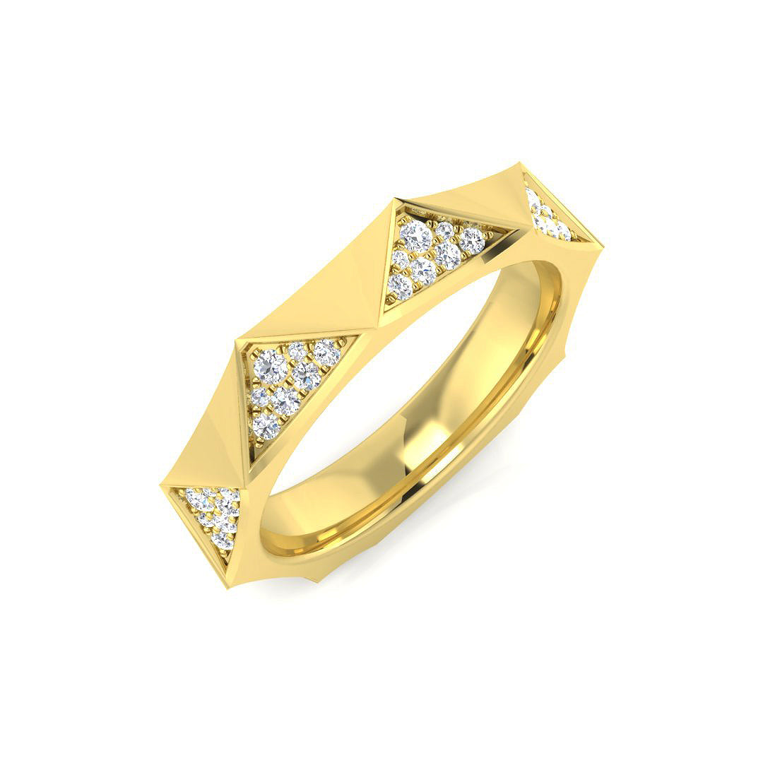 Fancy Diamond Ring 0.16ct – SR2539 – 18k Yellow Gold