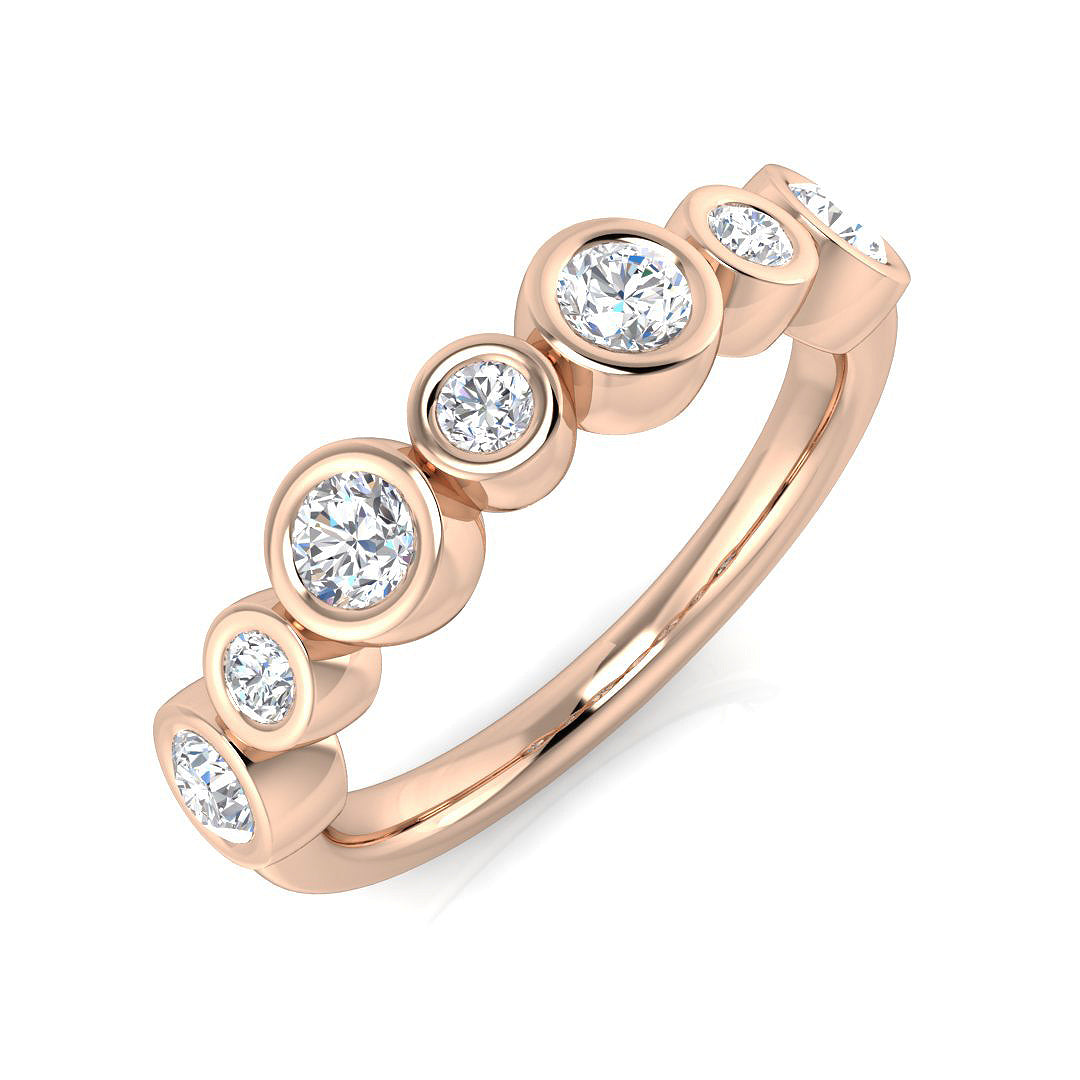 Bubble Diamond Ring 0.61ct – SR2646 – 18k Rose Gold