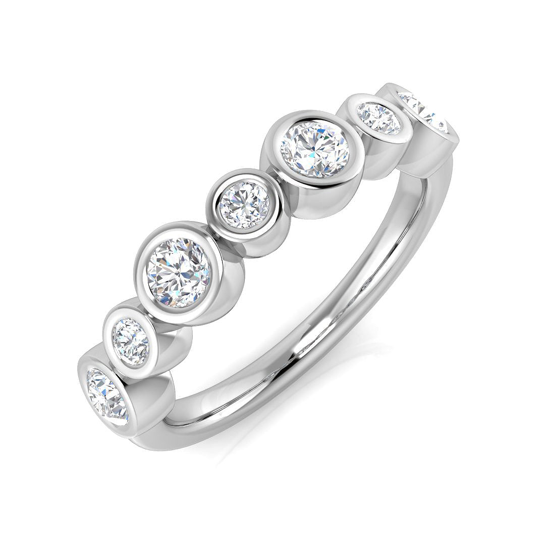 Bubble Diamond Ring 0.61ct – SR2646 – 18k White Gold