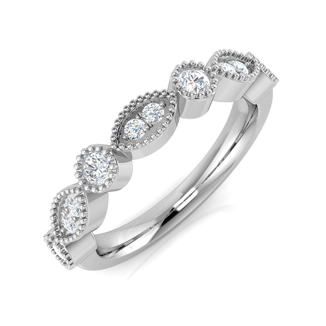 Half Eternity Diamond Ring 0.4ct – SR2793 – 18k White Gold