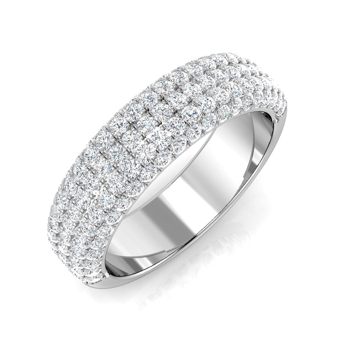 Pave Diamond Ring 0.62ct–0.96ct – SR2864 – 18k White Gold
