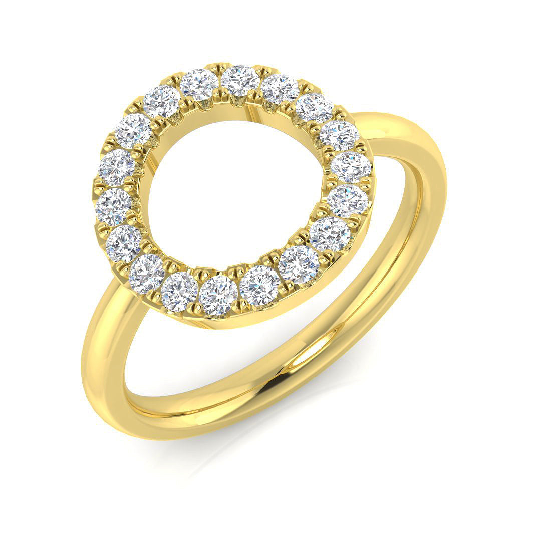 Circle of Life Diamond Ring 0.12ct–0.48ct – SL8959 – 18k Yellow Gold