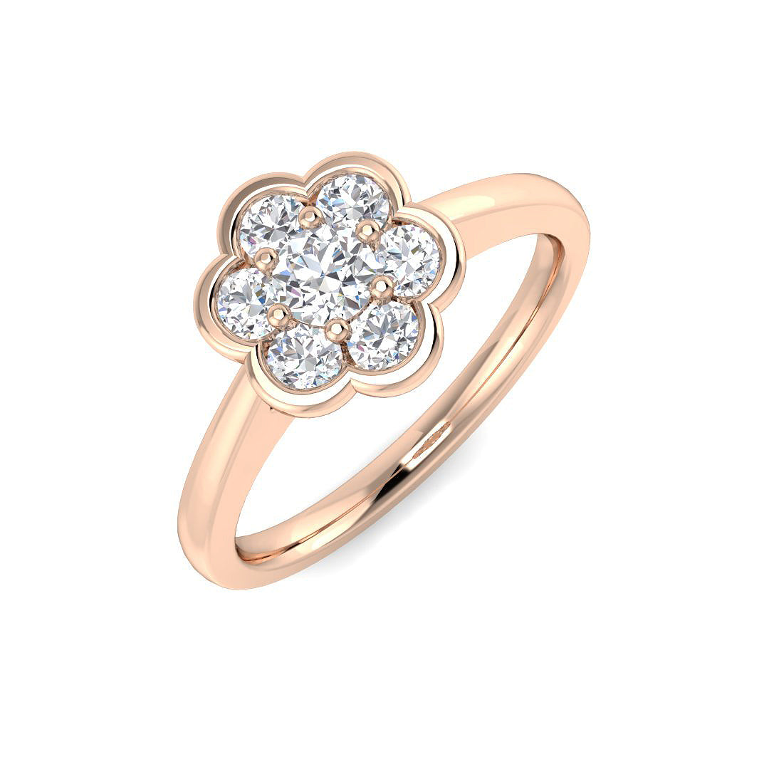 Multi Stone Diamond Ring 0.55ct – SR2882 – 18k Rose Gold
