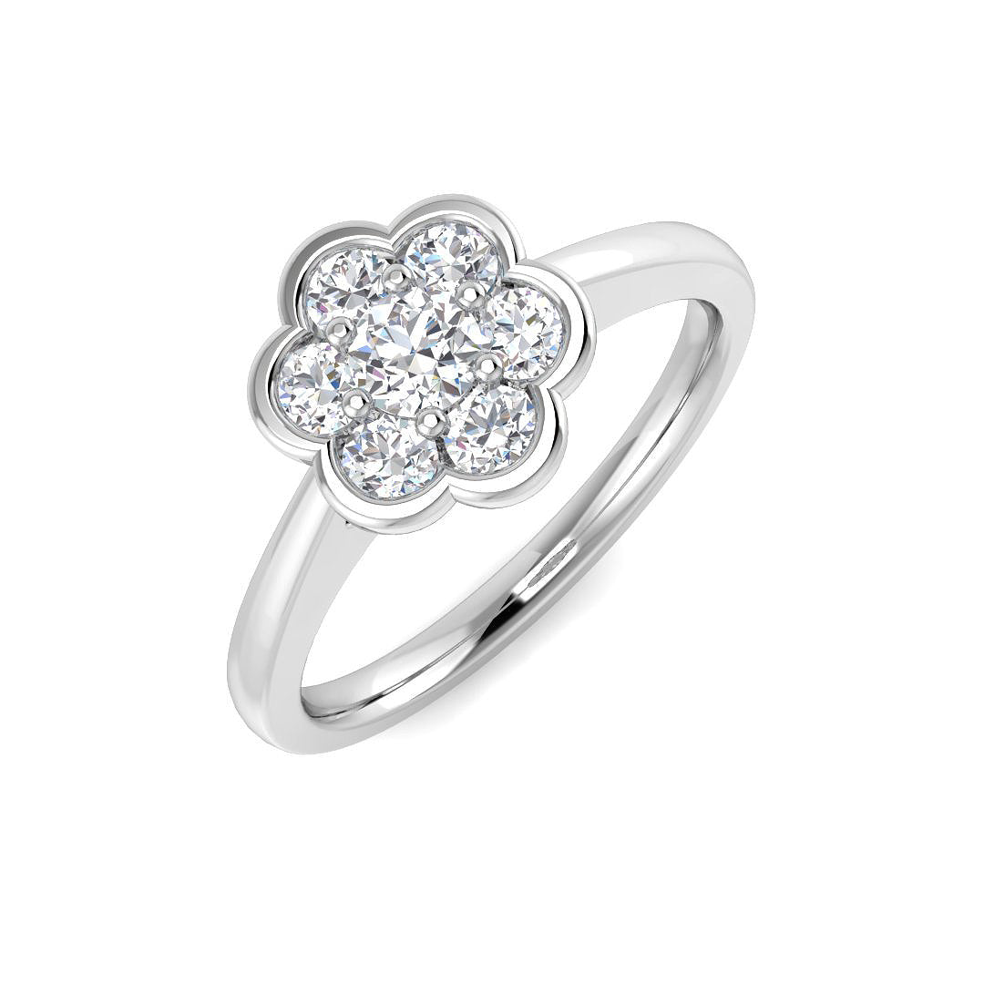 Multi Stone Diamond Ring 0.55ct – SR2882 – 18k White Gold