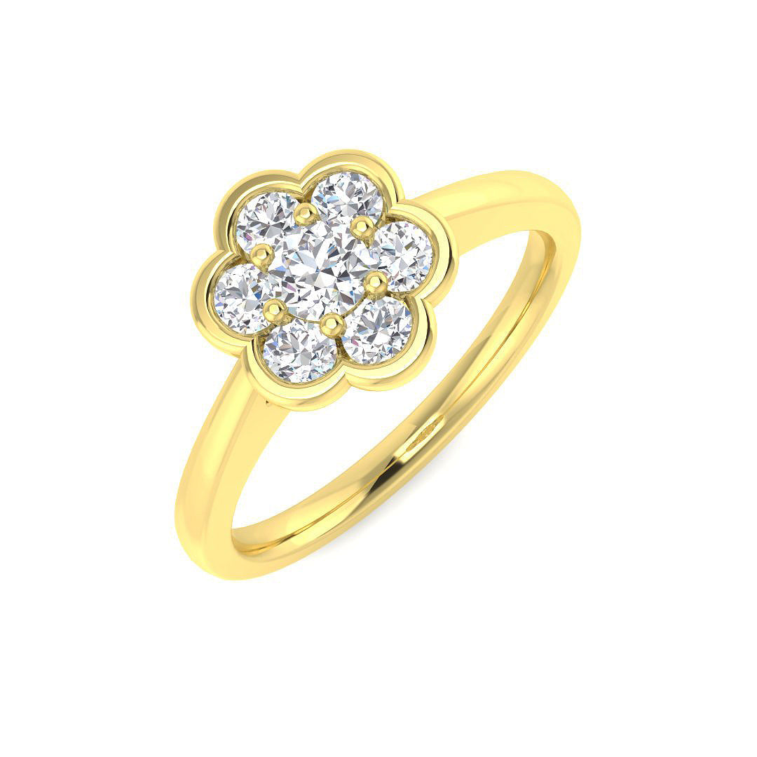 Multi Stone Diamond Ring 0.55ct – SR2882 – 18k Yellow Gold