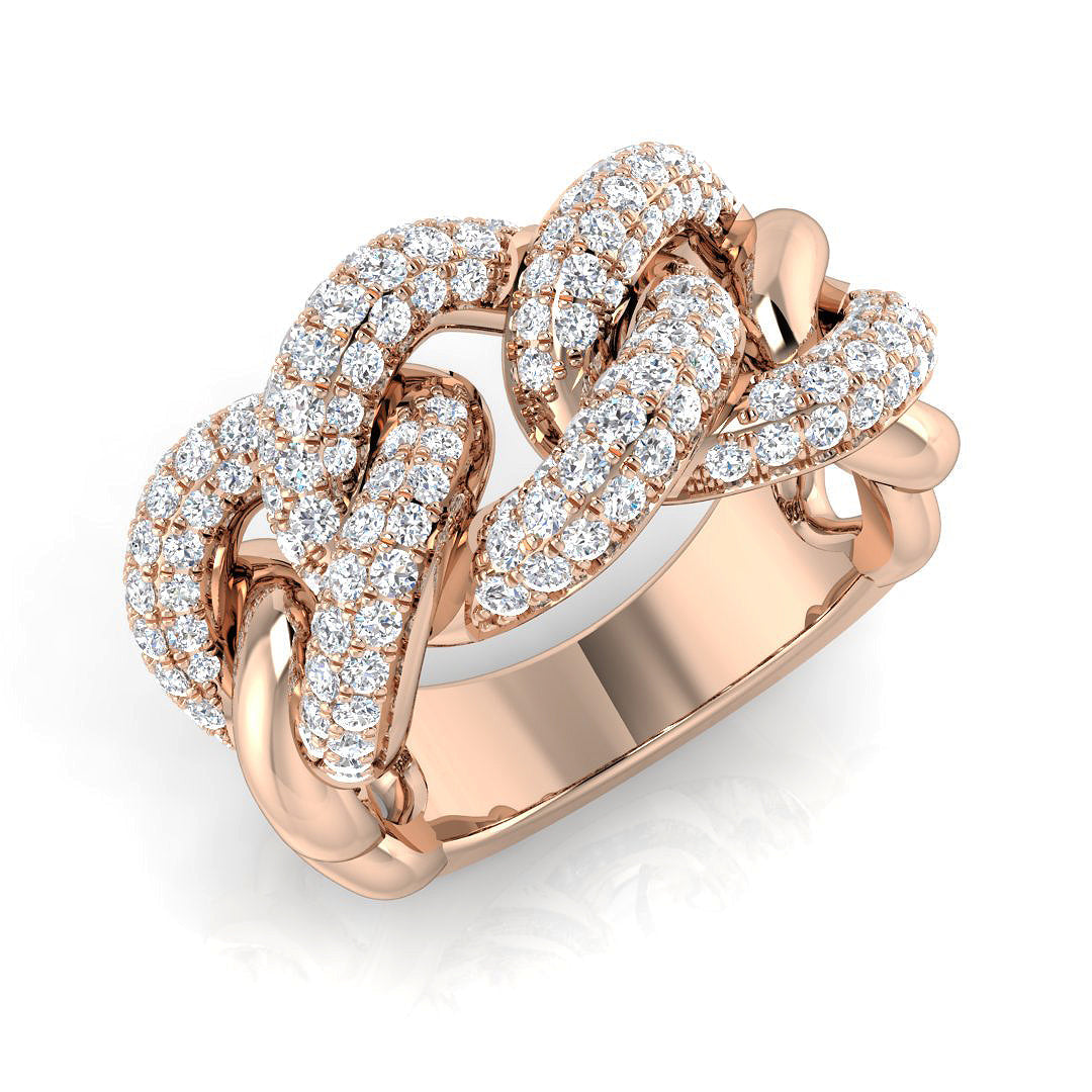 Pave Diamond Ring 0.75ct–1.98ct – SR2885 – 18k Rose Gold