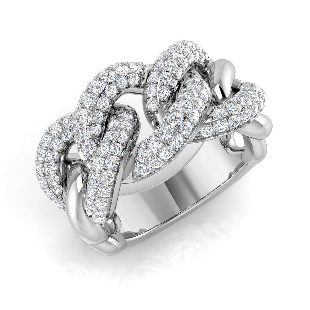 Pave Diamond Ring 0.75ct–1.98ct – SR2885 – 18k White Gold