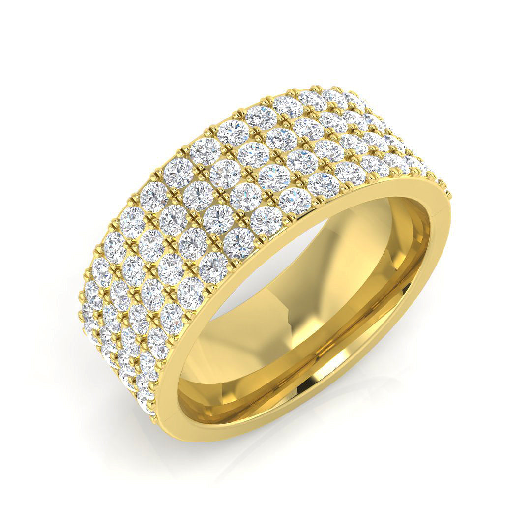 Half Eternity Diamond Ring 1.25ct – SR3030 – 18k Yellow Gold