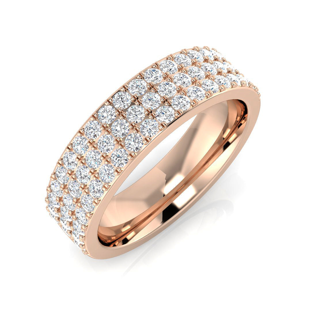Half Eternity Diamond Ring 0.82ct–2.63ct – SR3031 – 18k Rose Gold