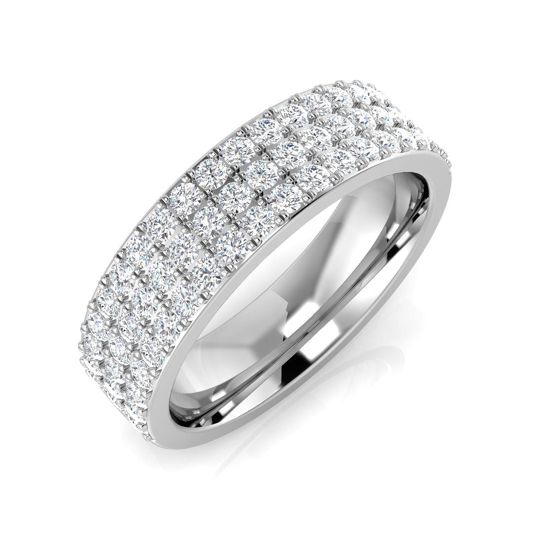 Half Eternity Diamond Ring 0.82ct–2.63ct – SR3031 – 18k White Gold