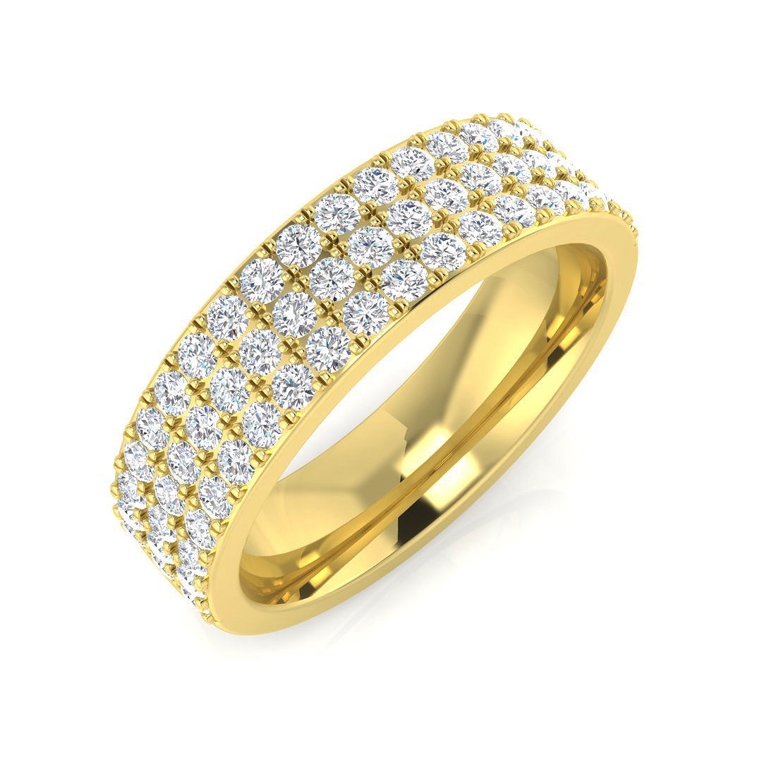 Half Eternity Diamond Ring 0.82ct–2.63ct – SR3031 – 18k Yellow Gold
