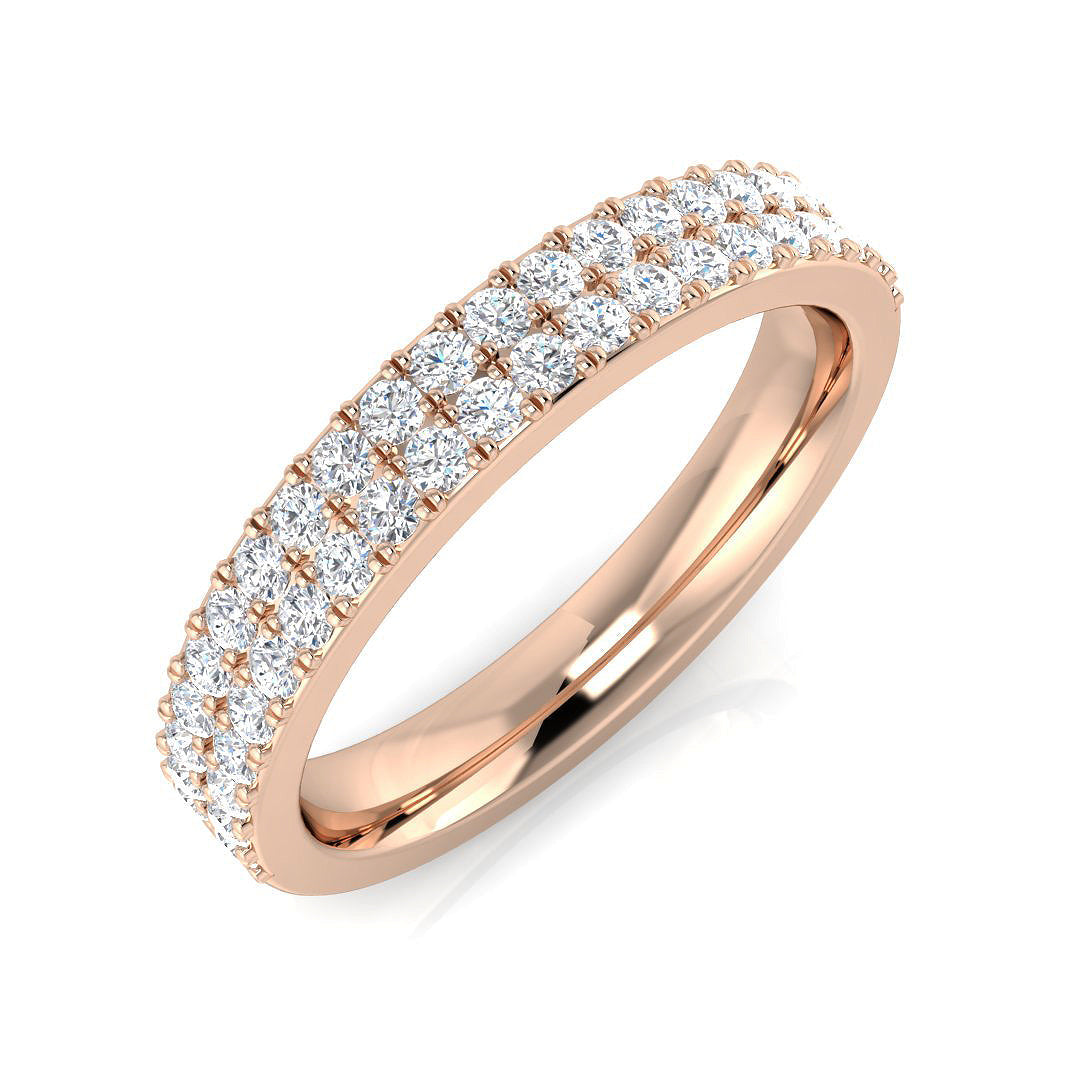Half Eternity Diamond Ring 0.48ct – SR3032 – 18k Rose Gold
