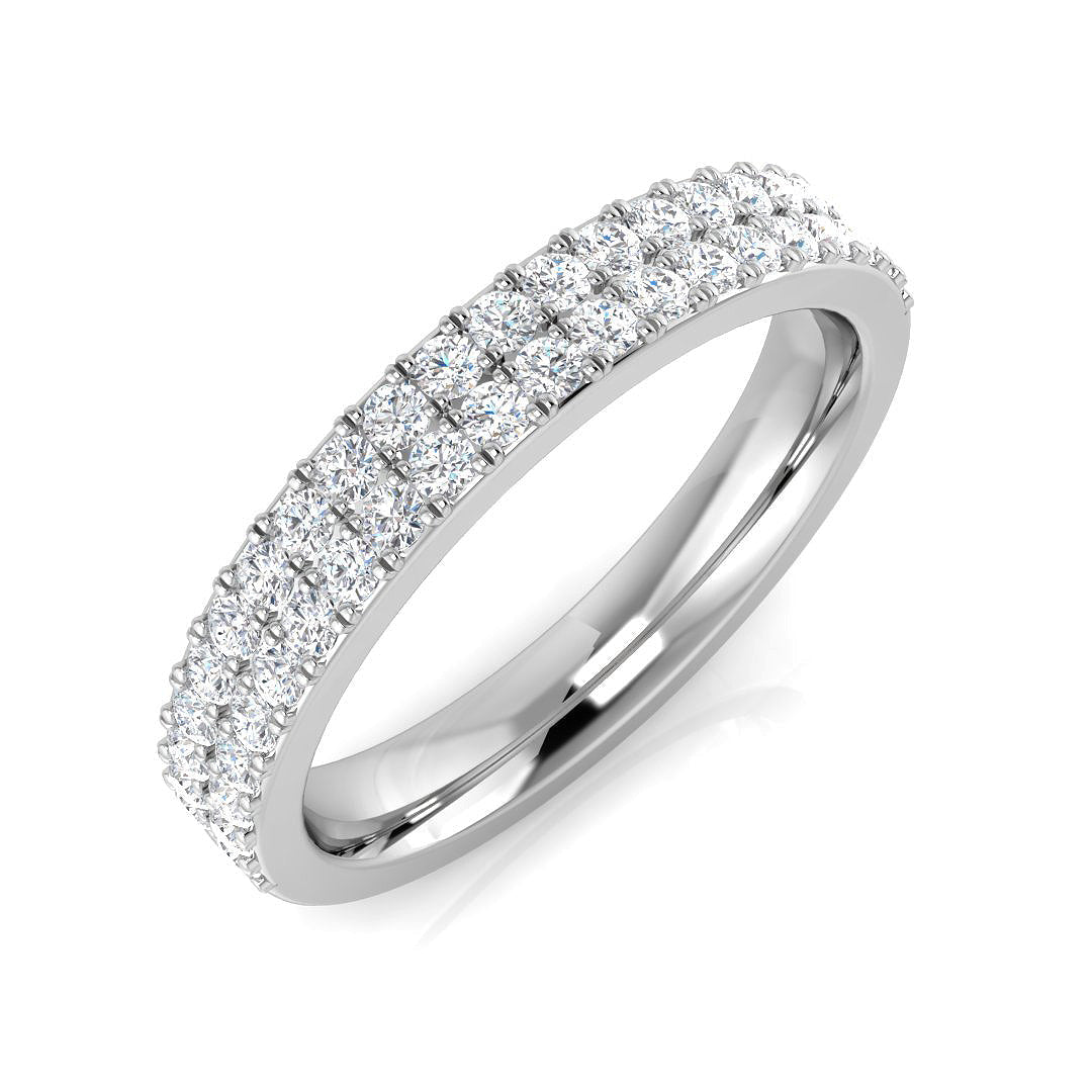 Half Eternity Diamond Ring 0.48ct – SR3032 – 18k White Gold