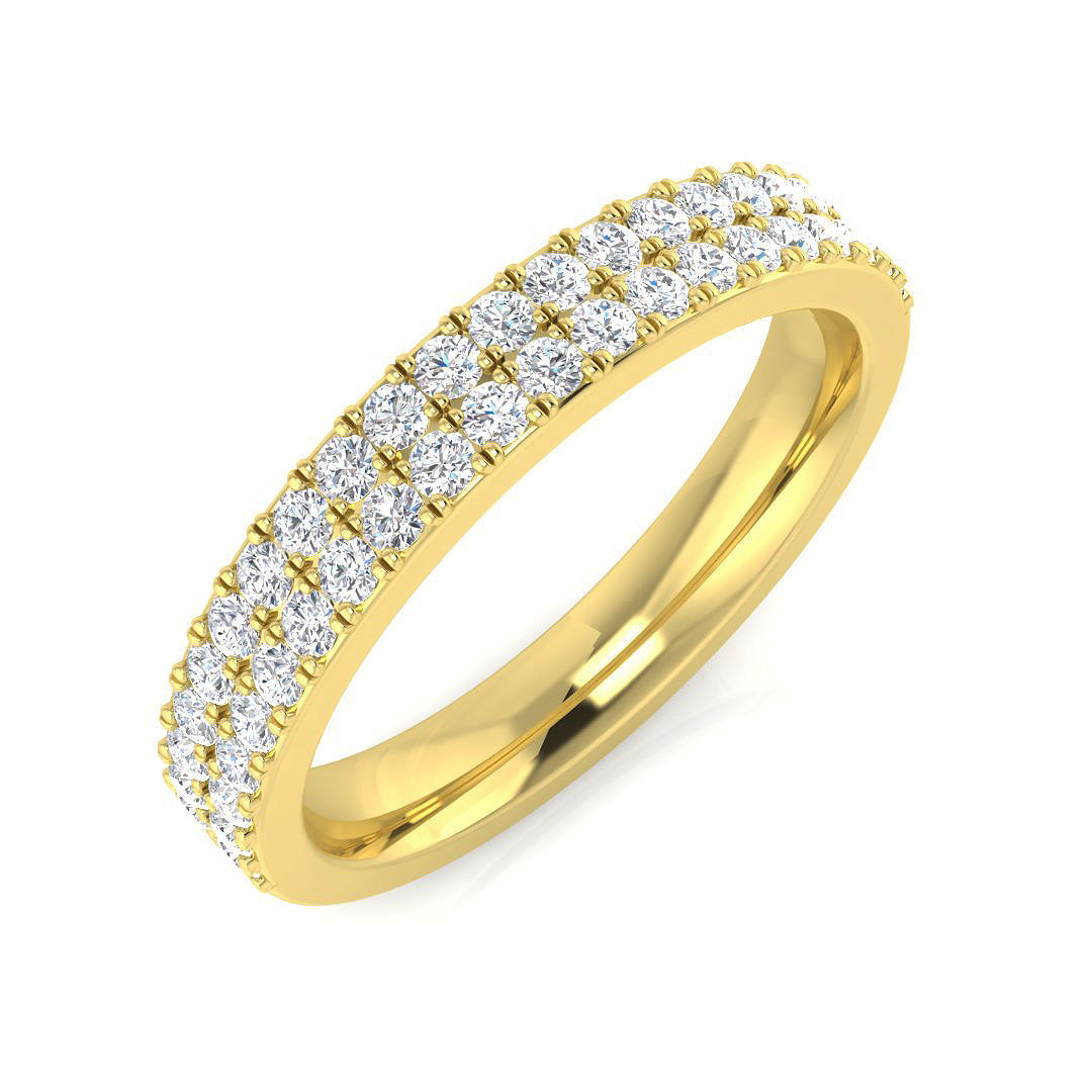 Half Eternity Diamond Ring 0.48ct – SR3032 – 18k Yellow Gold