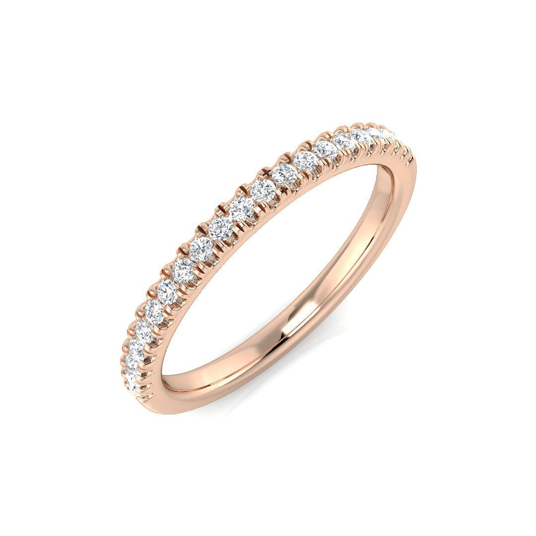 Half Eternity Diamond Ring 0.21ct – SR3072 – 18k Rose Gold