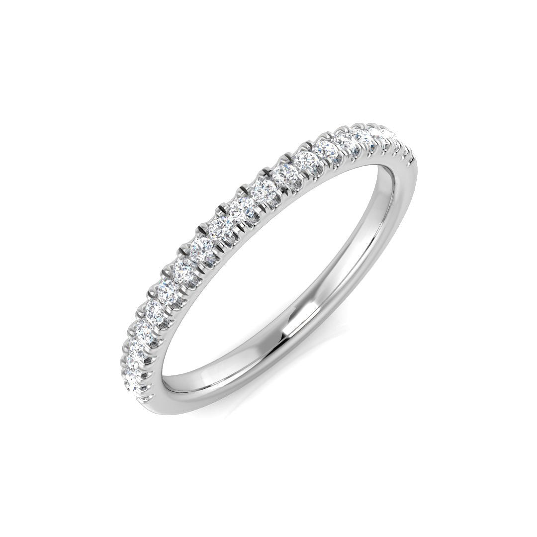 Half Eternity Diamond Ring 0.21ct – SR3072 – 18k White Gold