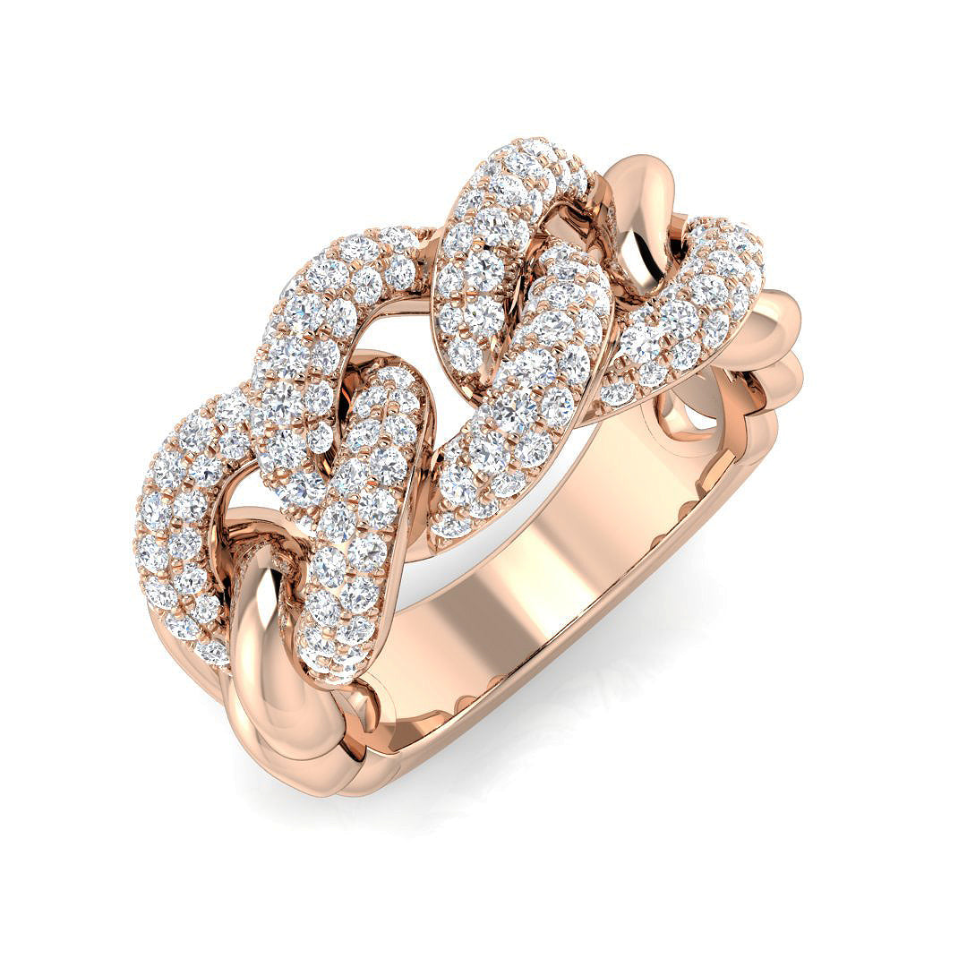 Pave Diamond Ring 0.75ct–1.98ct – SR2885 – 18k Rose Gold