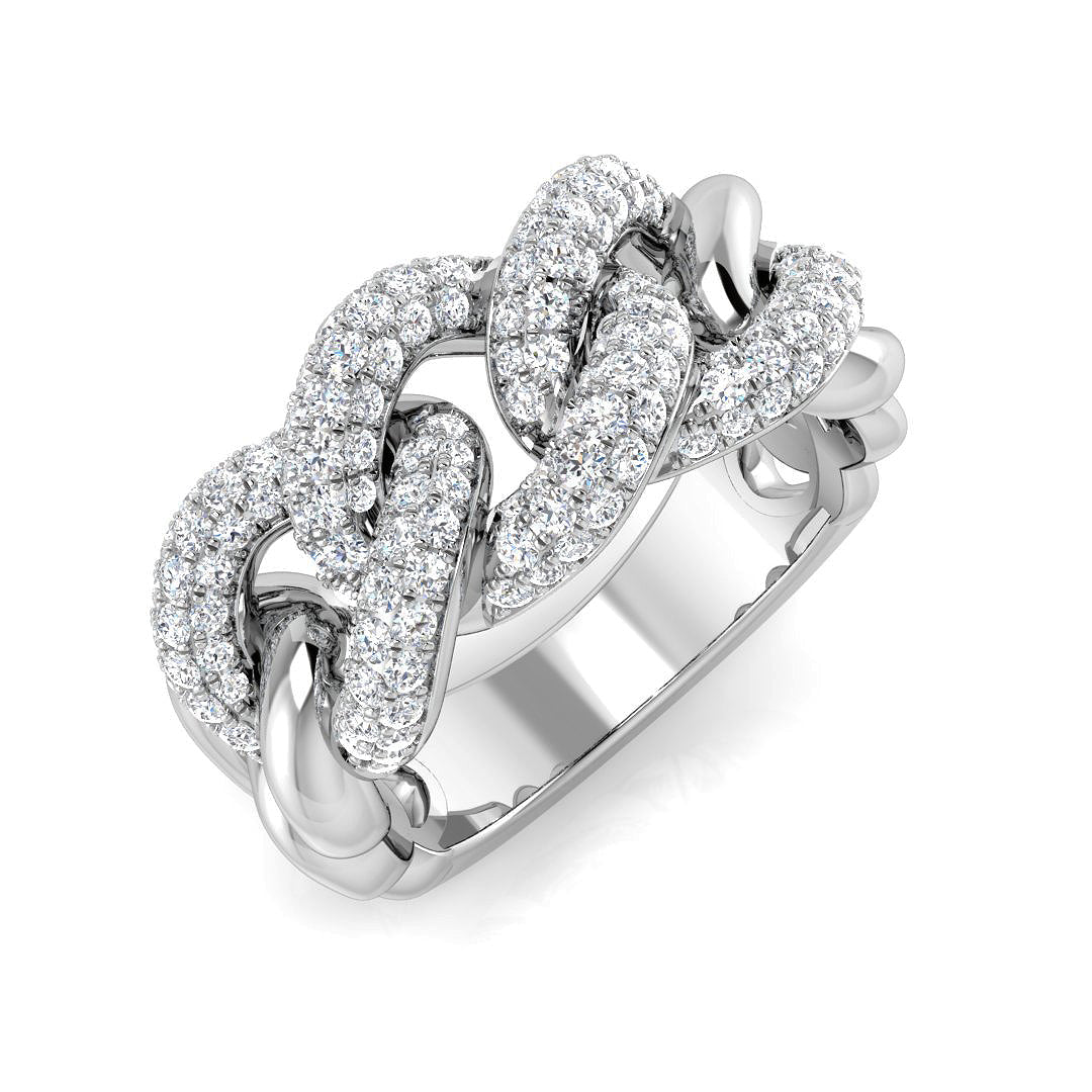 Pave Diamond Ring 0.75ct–1.98ct – SR2885 – 18k White Gold