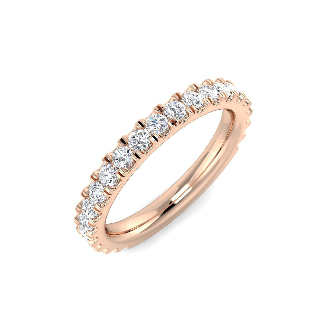 Half Eternity Diamond Ring 0.59ct–1.47ct – SR3209 – 18k Rose Gold