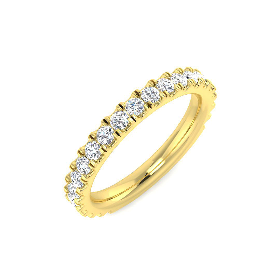 Half Eternity Diamond Ring 0.59ct–1.47ct – SR3209 – 18k Yellow Gold