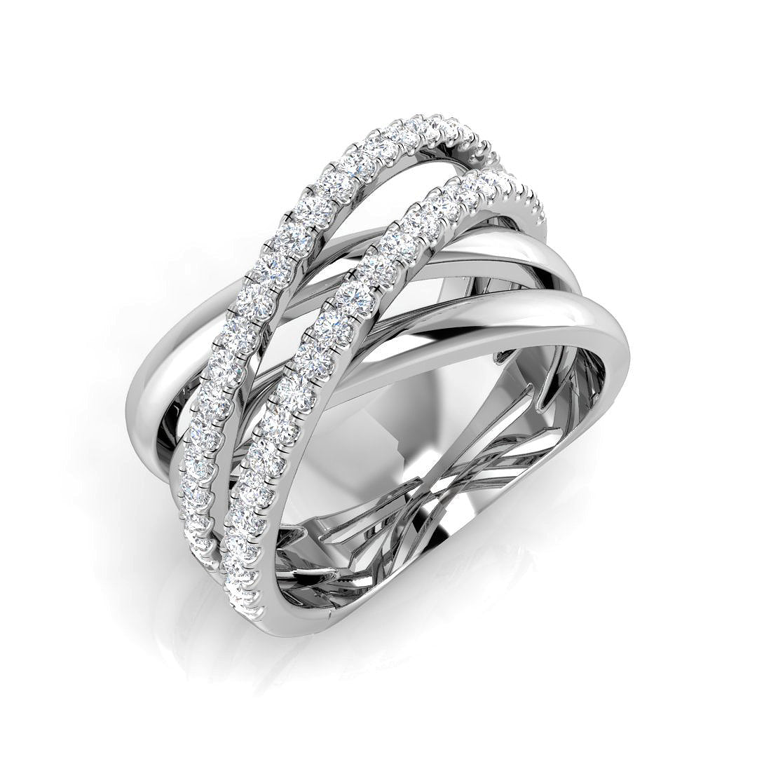 Fancy Diamond Ring 0.5ct – SR3214 – 18k White Gold