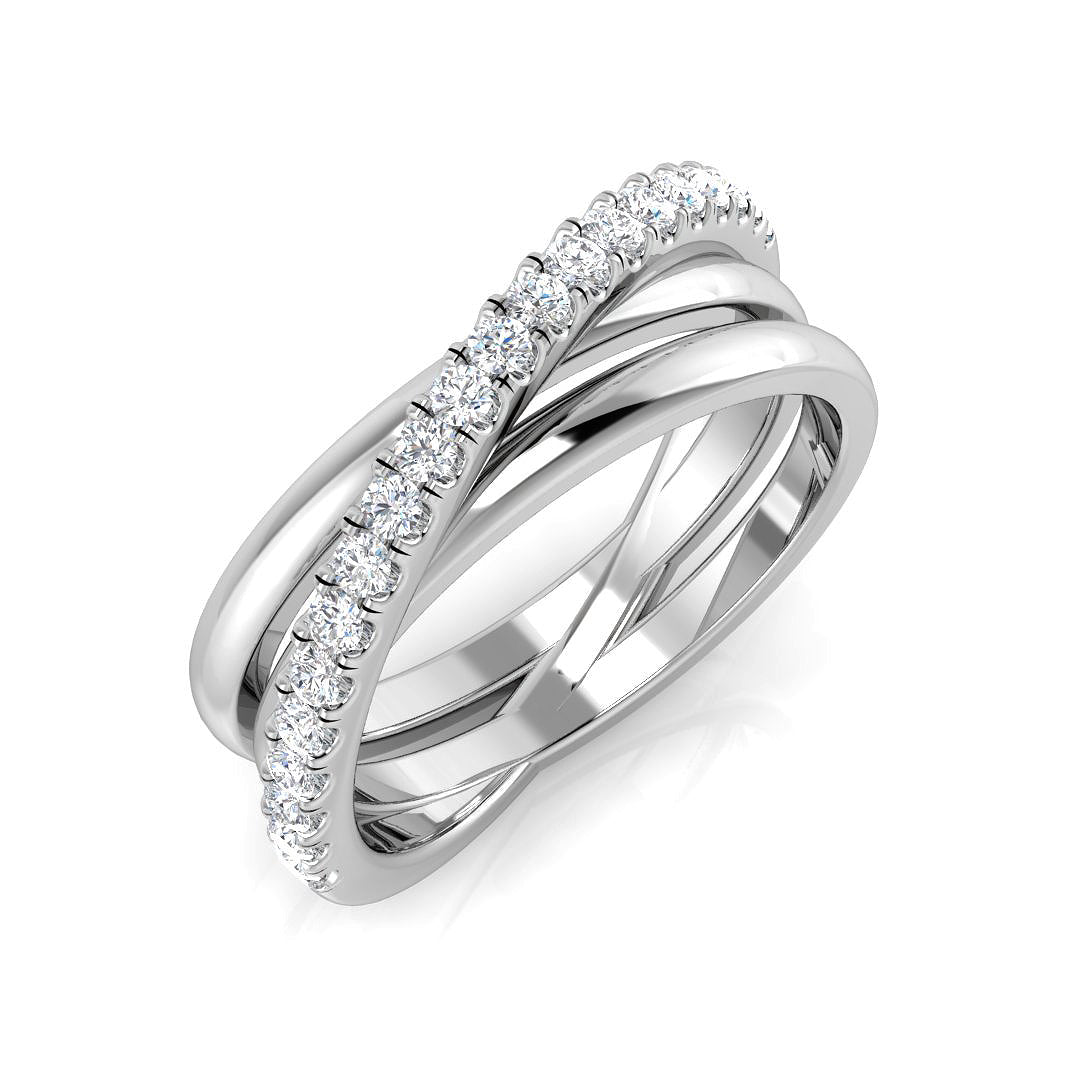 Fancy Diamond Ring 0.3ct – SR3216 – 18k White Gold