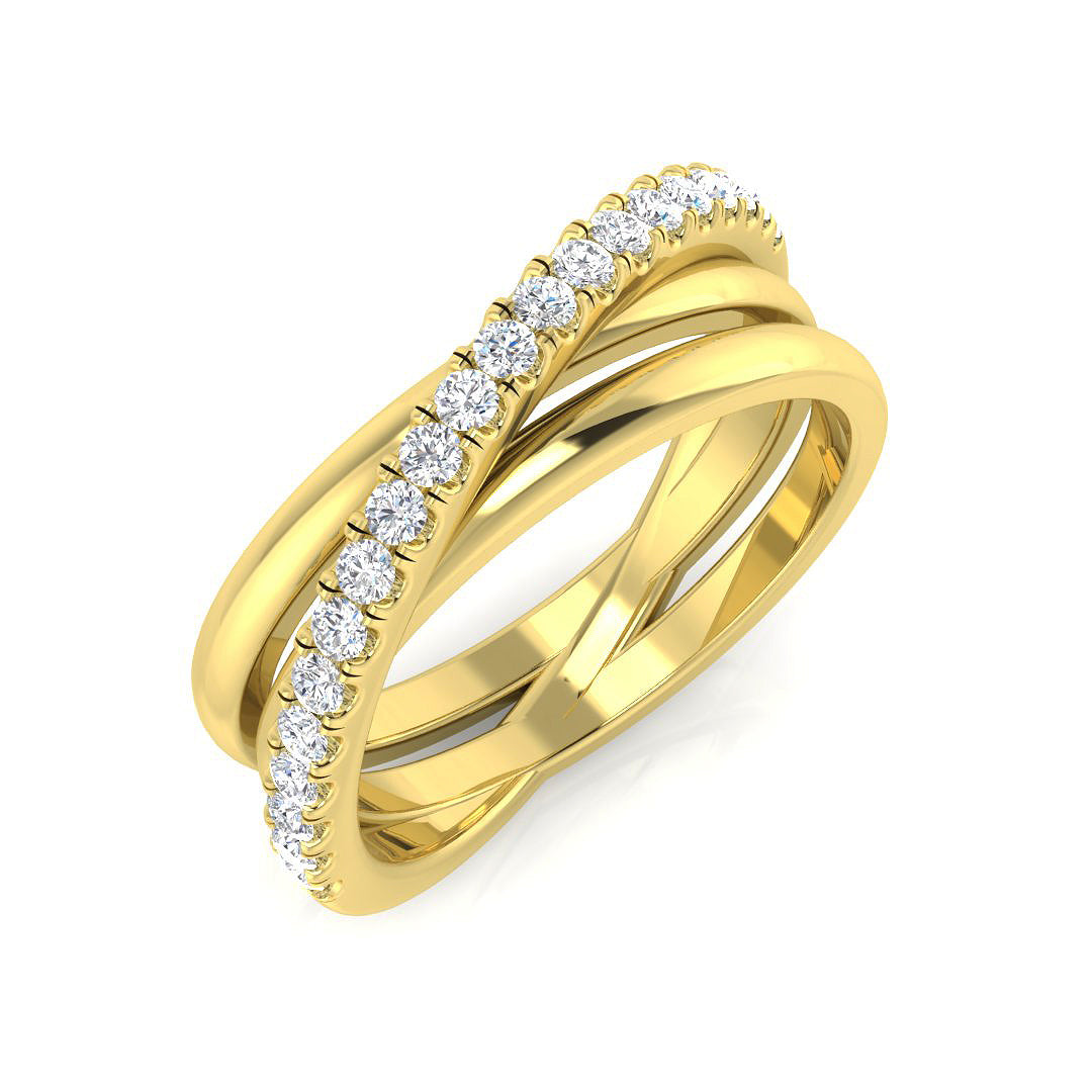Fancy Diamond Ring 0.3ct – SR3216 – 18k Yellow Gold