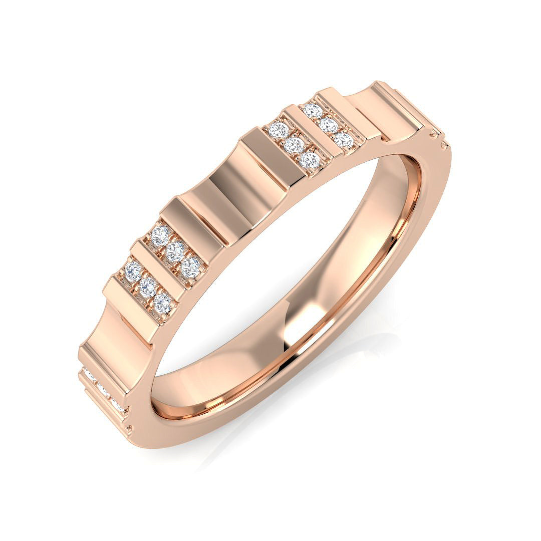 Half Eternity Diamond Ring 0.05ct–0.3ct – SR3242 – 18k Rose Gold