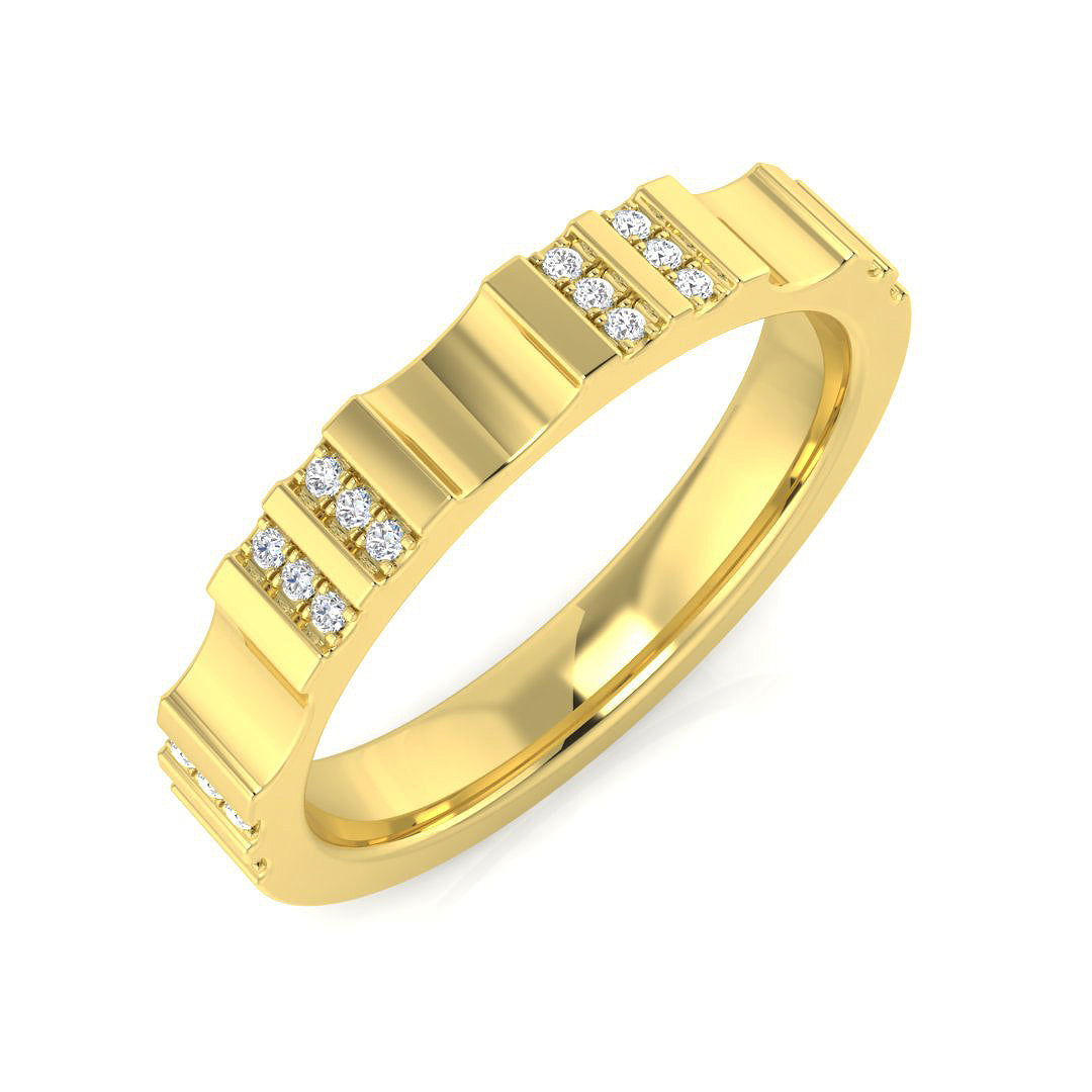 Half Eternity Diamond Ring 0.05ct–0.3ct – SR3242 – 18k Yellow Gold