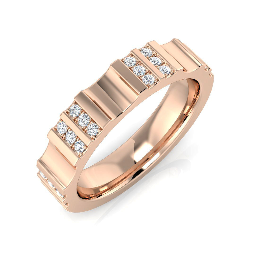 Half Eternity Diamond Ring 0.05ct–0.3ct – SR3242 – 18k Rose Gold