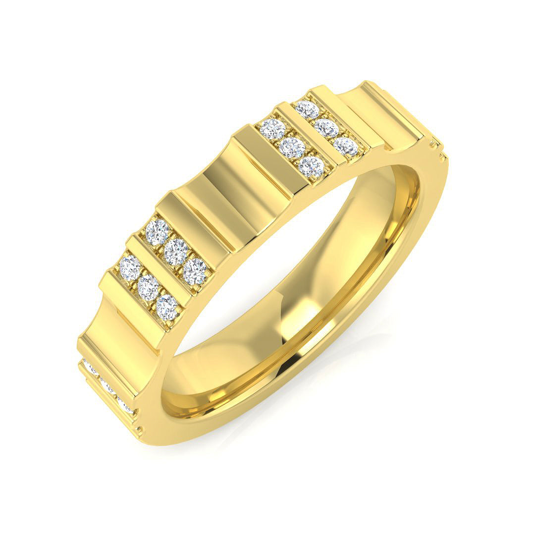 Half Eternity Diamond Ring 0.05ct–0.3ct – SR3242 – 18k Yellow Gold
