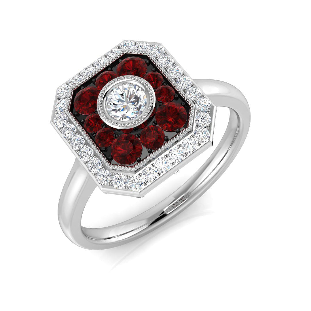 Vintage Diamond Ring 0.73ct – SR3246~RY – 18k White Gold