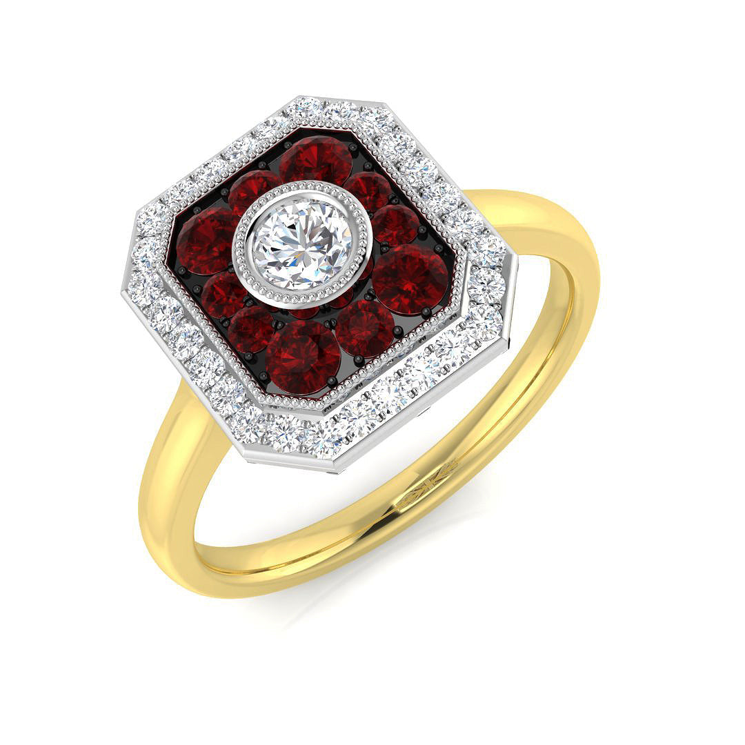 Vintage Diamond Ring 0.73ct – SR3246~RY – 18k Yellow Gold