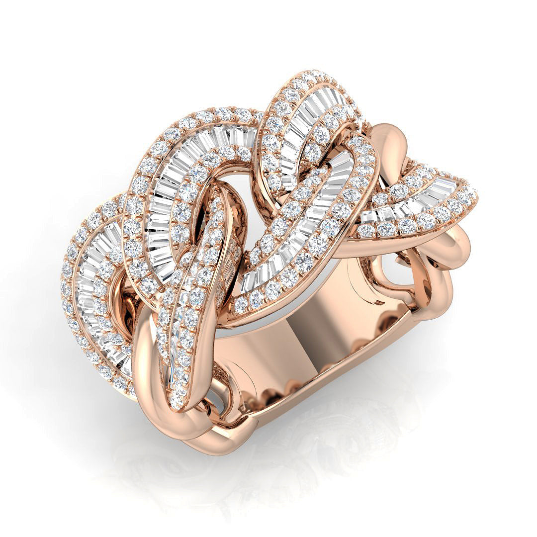 Fancy Diamond Ring 1.3ct – SR3252 – 18k Rose Gold